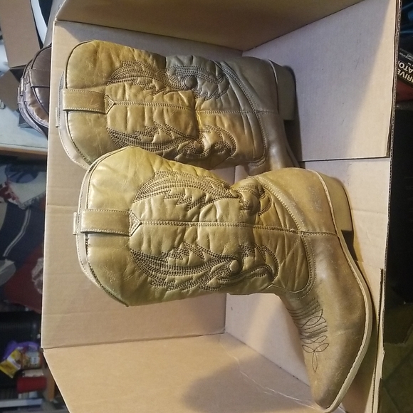 Coconut Gaucho Western Cowboy Boots size 10m - Picture 3 of 10